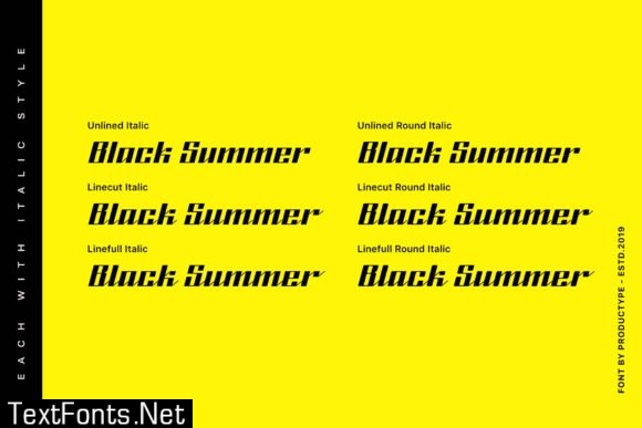 Black Summer Family Font