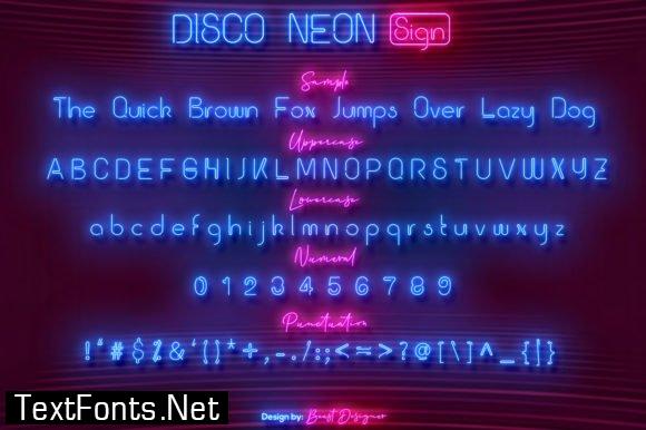 Disco Neon Sign Font