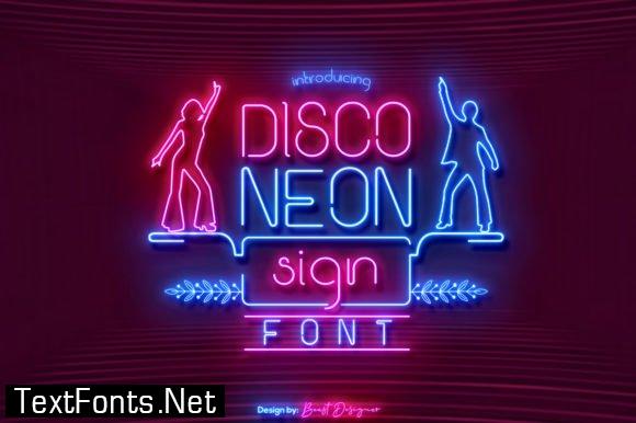 Disco Neon Sign Font