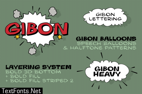 Gibon Bold Fill Font