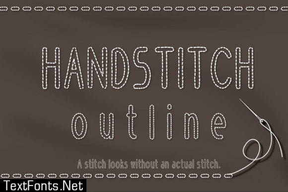 Handstitch Outline Font