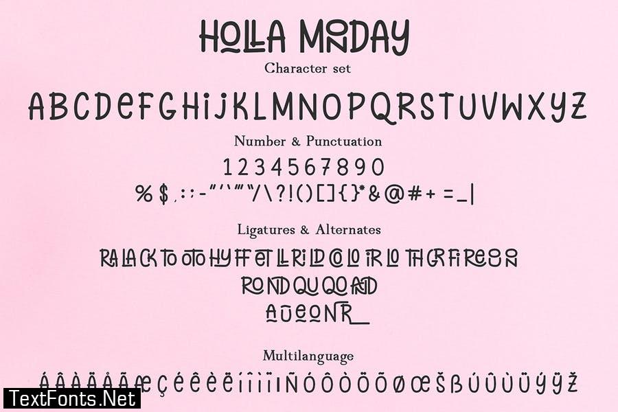 Holla Monday Font