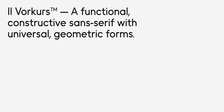 II Vorkurs Font Family