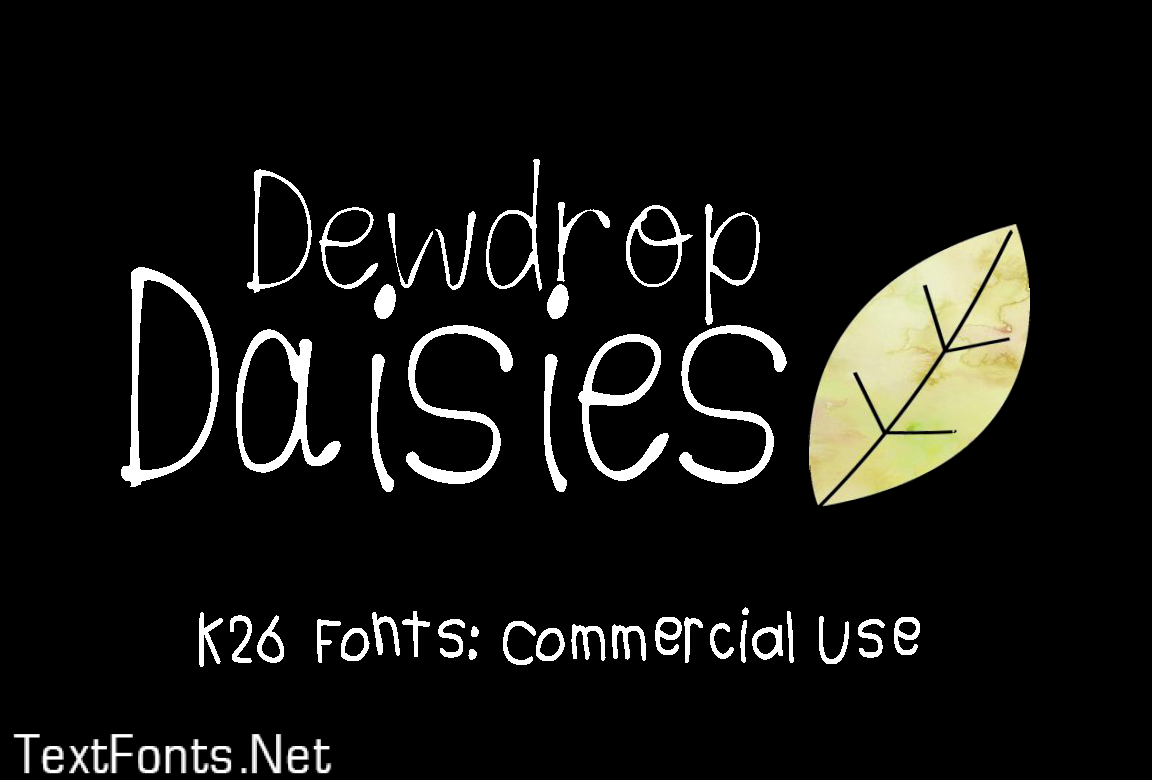 K26 Dewdrop Daisies Font