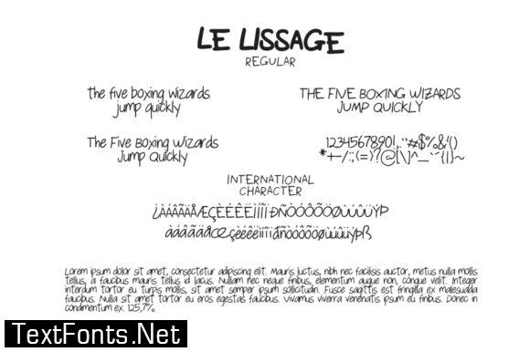 Le Lissage Font