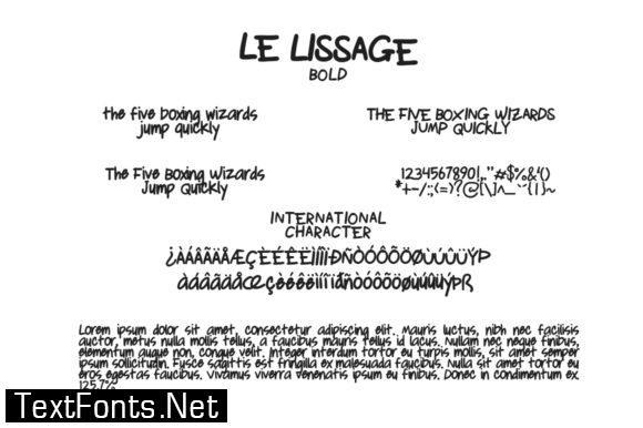 Le Lissage Font