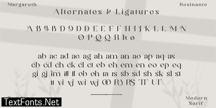 Margareth Rosinante Font Family