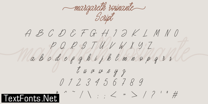 Margareth Rosinante Font Family