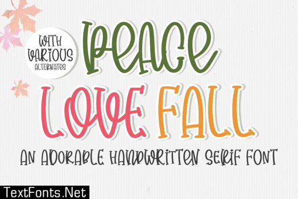 Peace Love Fall Font