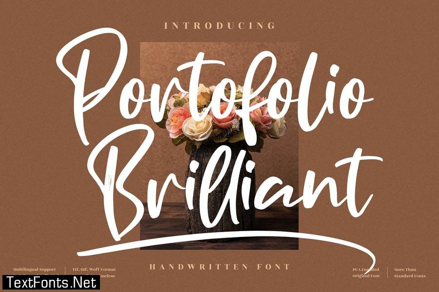 Portofolio Brilliant Script Font LS