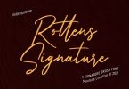 Rottens Signature Brush Font