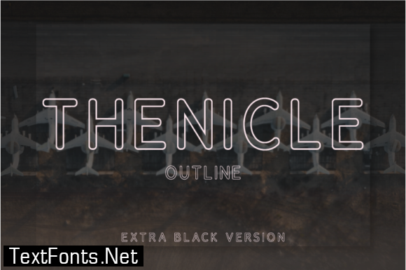 Thenicle Outline Extra Black Font