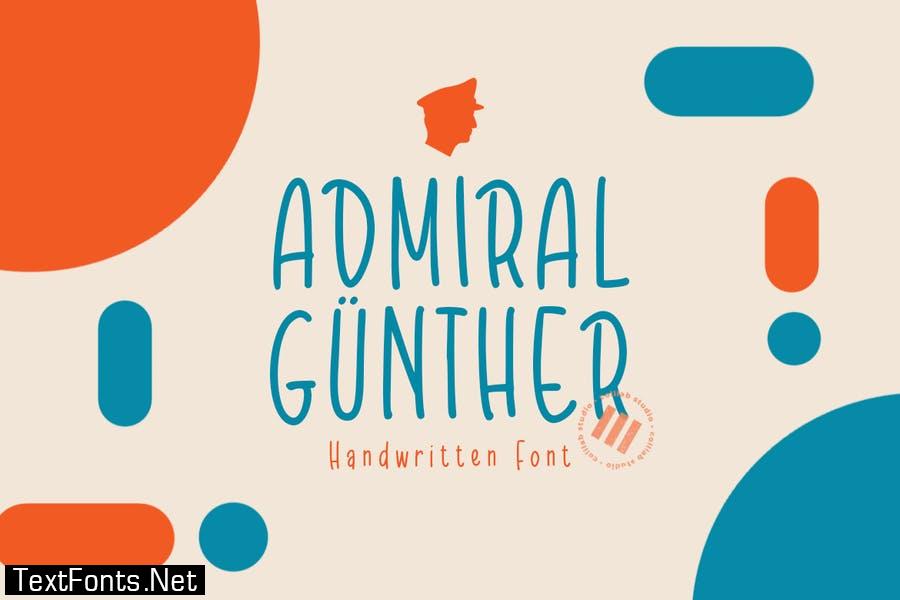 Admiral Günther - A Playful Monoline Font