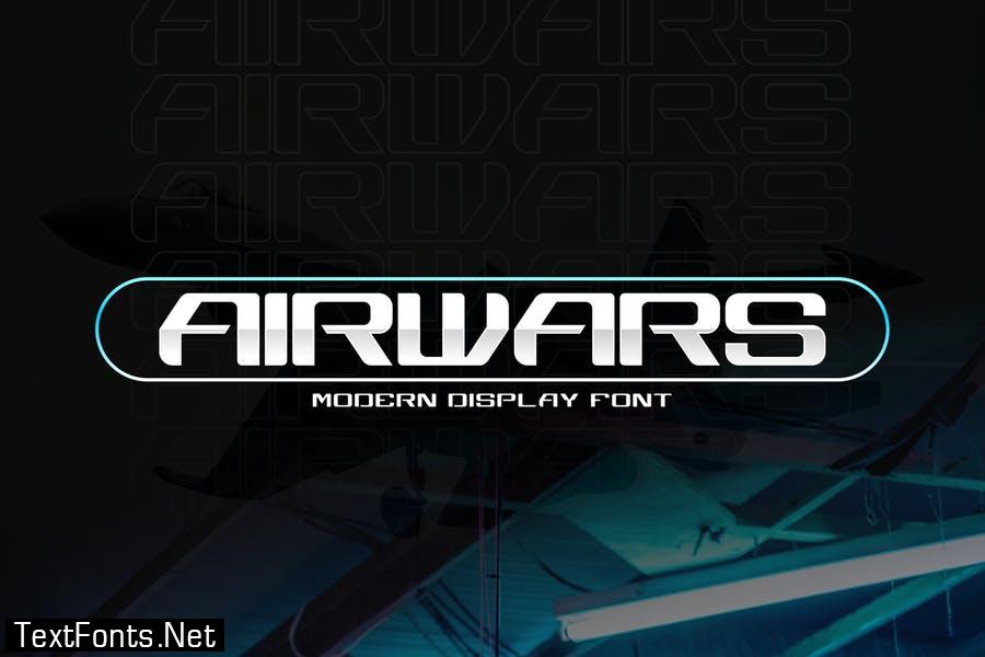 Airwars - Modern Futuristic Font