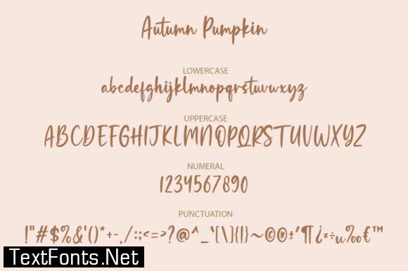 Autumn Pumpkin Font