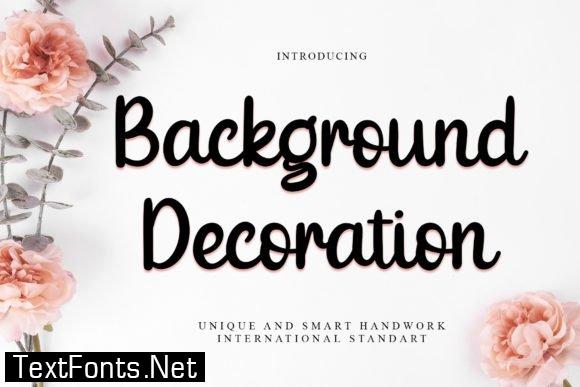 Background Decoration Font