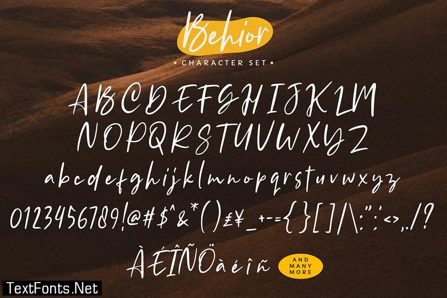 Behior - Handwritten Font