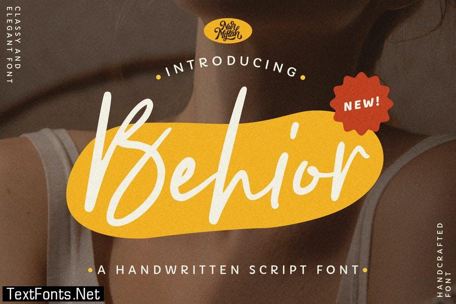 Behior - Handwritten Font