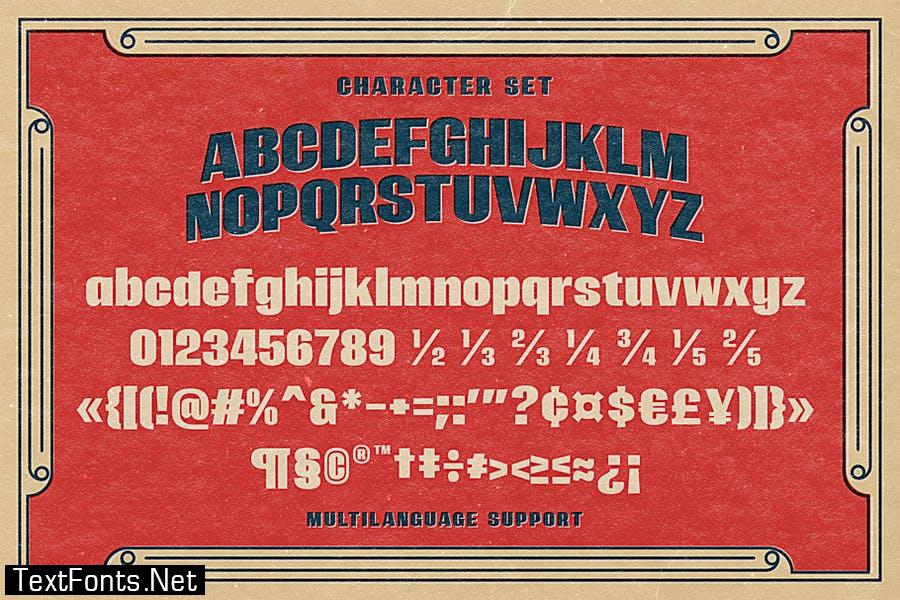 Bold Vintage Sans Serif Font