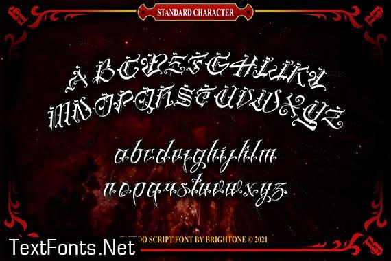 Brigthone - Tattoo Lettering Font