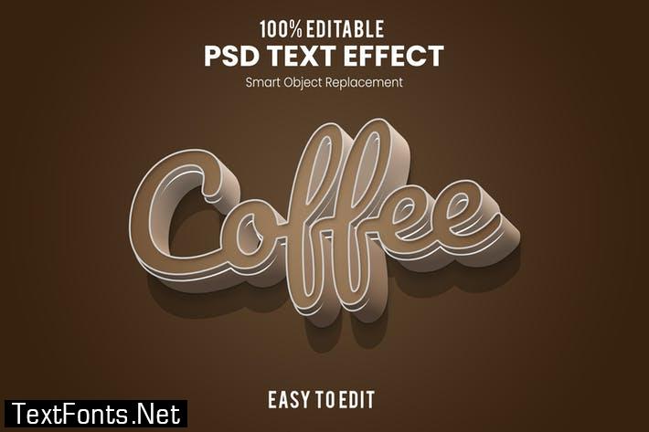 Coffee-3D Text Effect