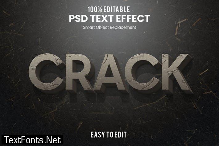 Crack- 3D Text Effect