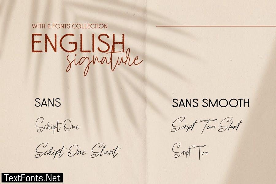 English Signature Font