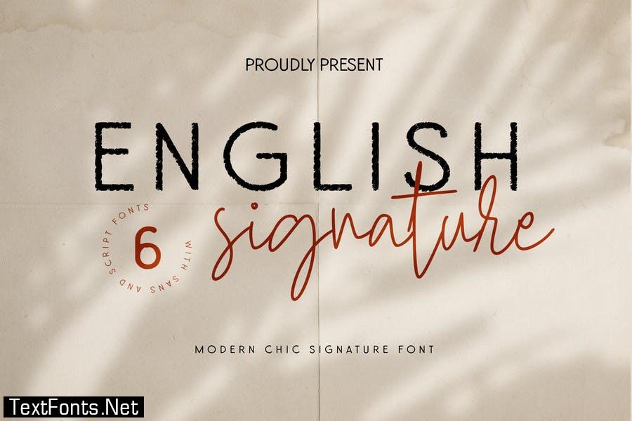 English Signature Font