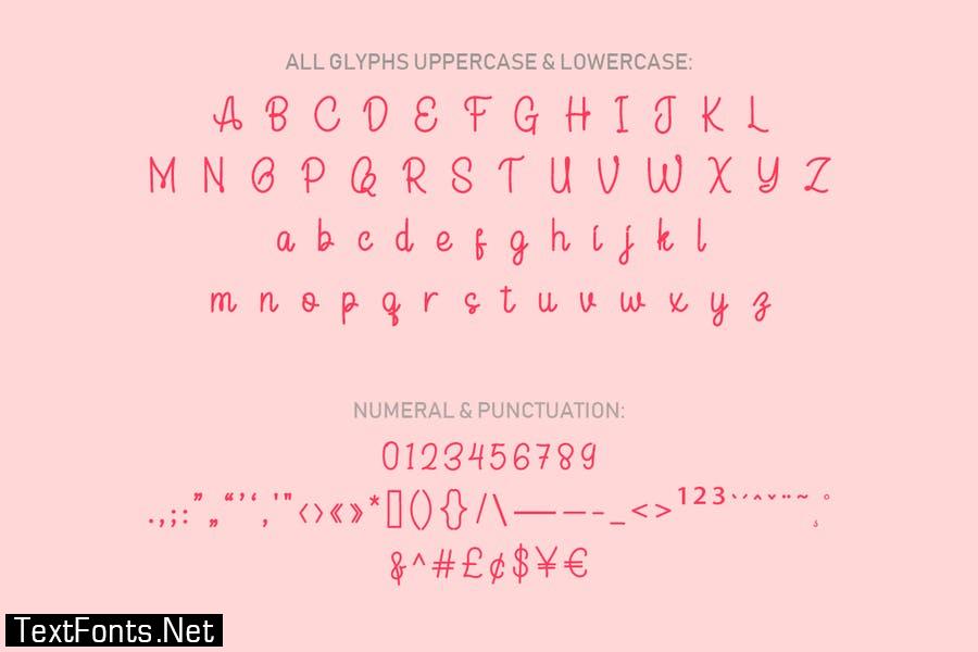 Flower Signature Font