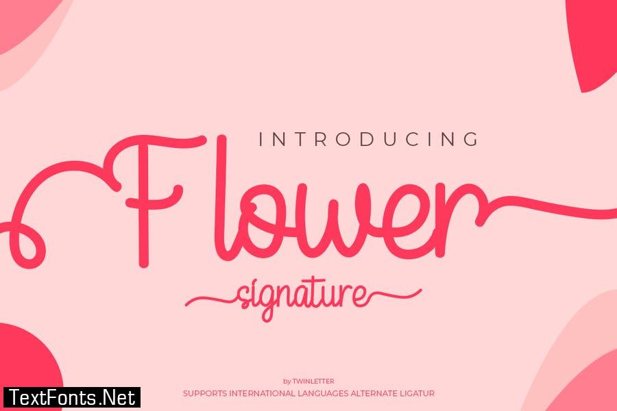 Flower Signature Font