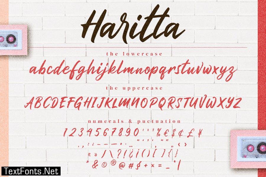 Haritta - Handwritten Script Font