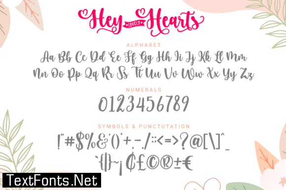 Hey Lovely Hearts Font