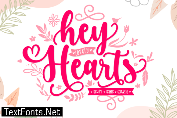 Hey Lovely Hearts Font