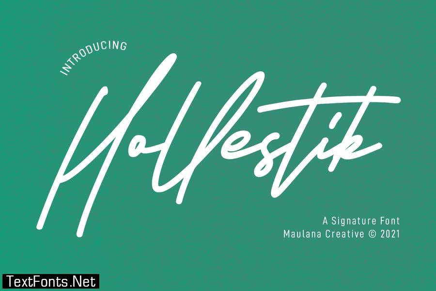 Hollestik Signature Font