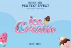 Ice Cream-3D Text Effect