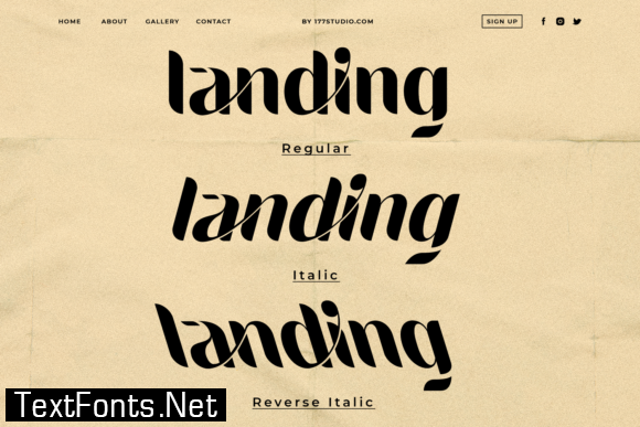 Landing Font