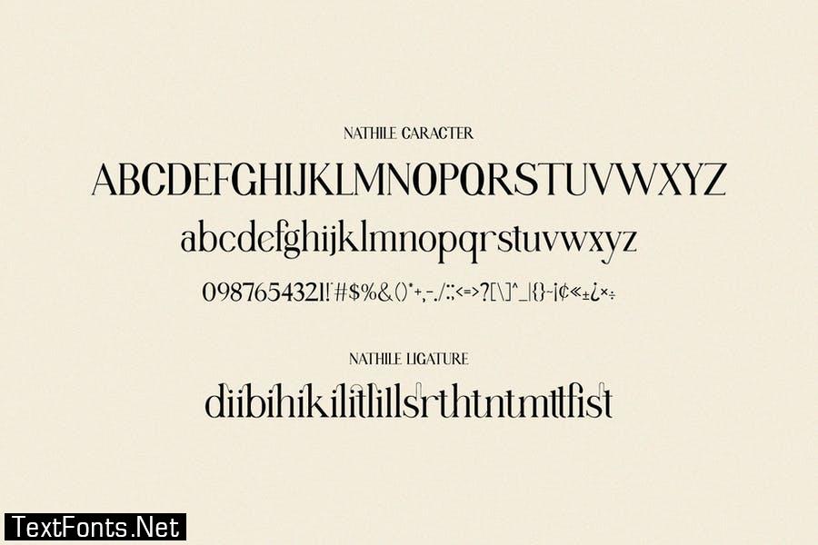 Nathile Ligature Serif Typeface