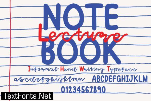 Notebook Lecture Font