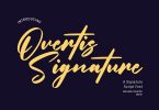 Overtis Signature Script Font