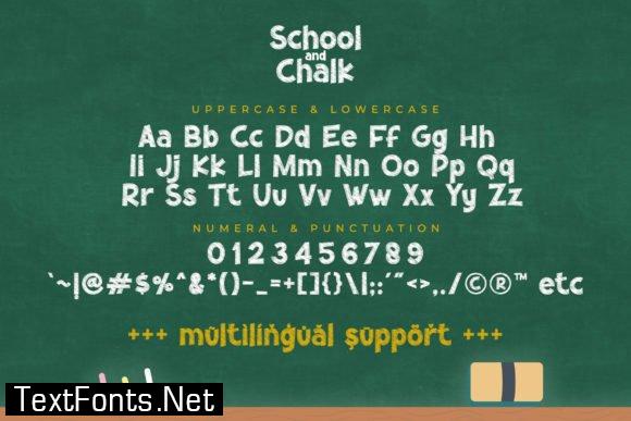 School and Chalk Font