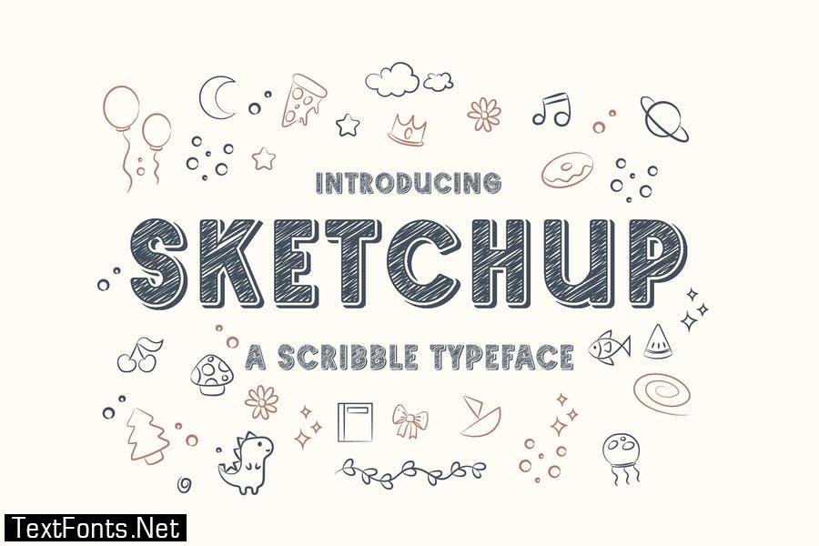 Sketchup - Adorable Scribble Typeface