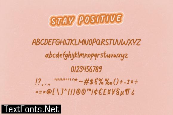 Stay Positive Font