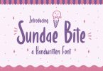 Sundae Bite – Fun Handwritten Font