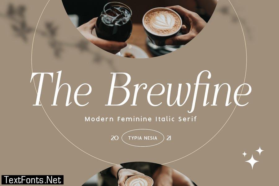 The Brewfine - modern feminine italic serif