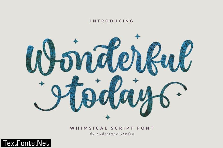 Wonderful Today - Cute Script Font