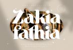 Zakia Fathia - Serif Font