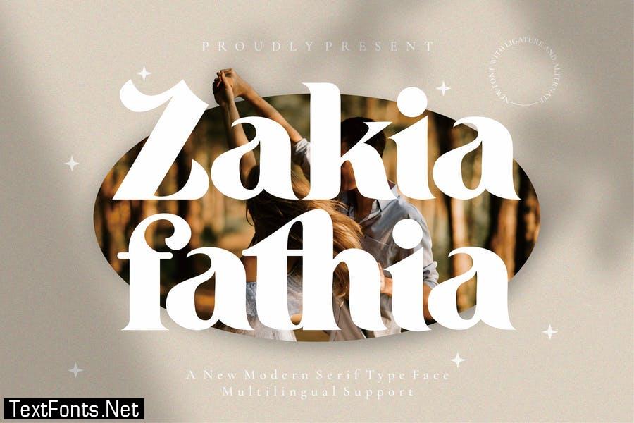 Zakia Fathia - Serif Font
