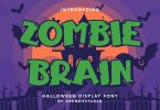 Zombie Brain - Halloween Display Font