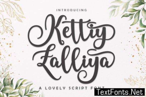 Kettiy Zalliya Script Font