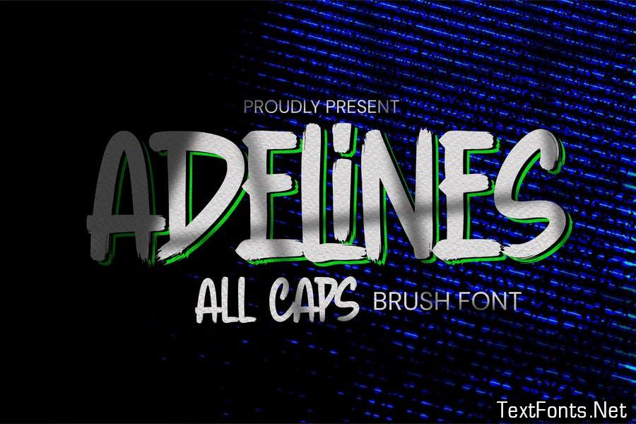 Adelines - Rough Brush Font